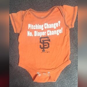 Orange Baby Onesie with Team Logo